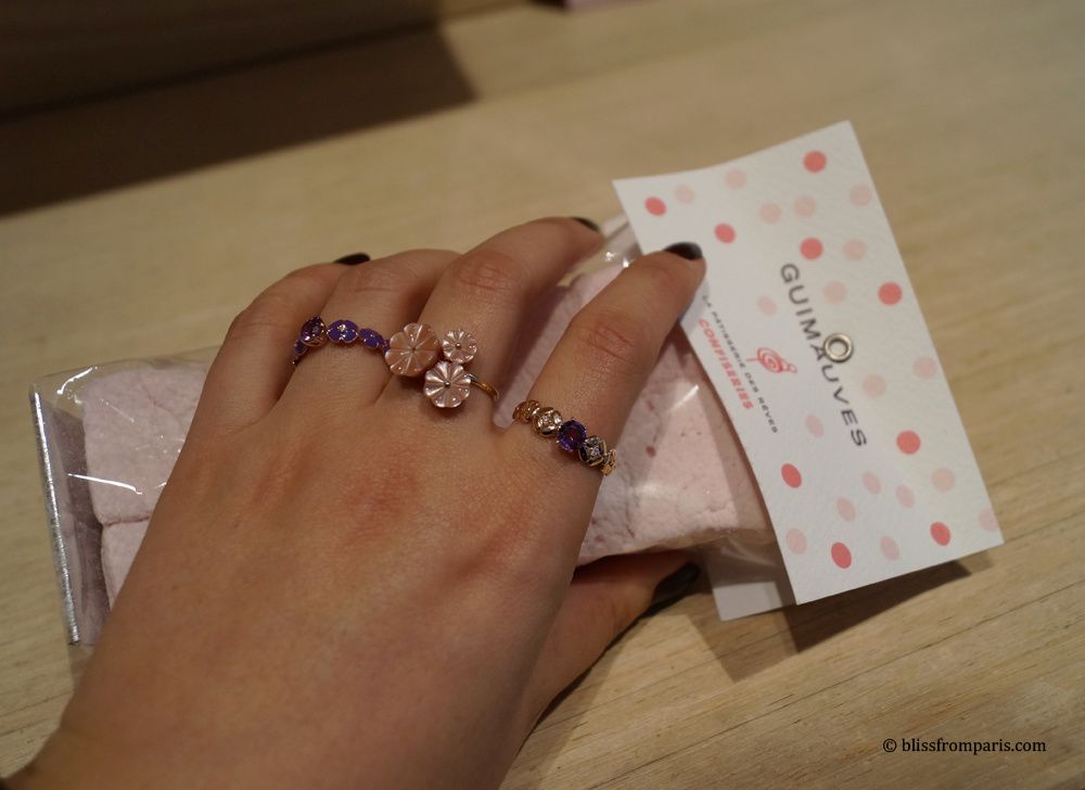 Bague en or rose,améthyste,diamants,laque ; Bague en or jaune,