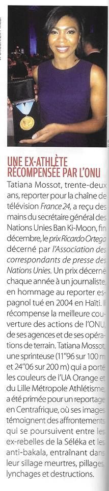 Tatiana Mossot récompensée par l'ONU
