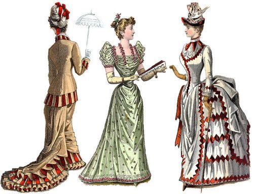 Robe à Tournure - 3e République - de 1880 à 1890 - Le Blog de Mamily