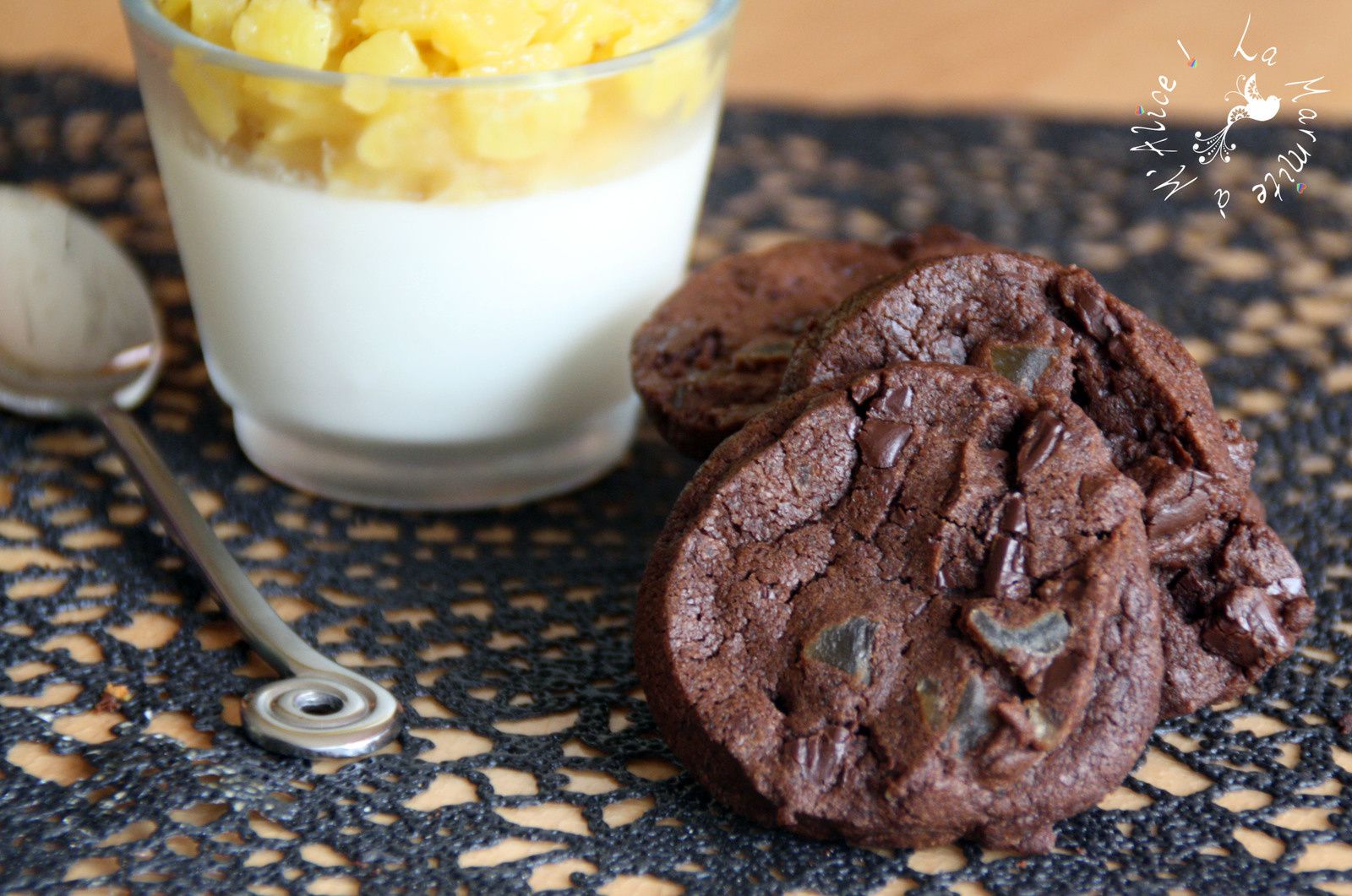 Biscuits Chocolat, Fleur de Sel &amp; Ananas