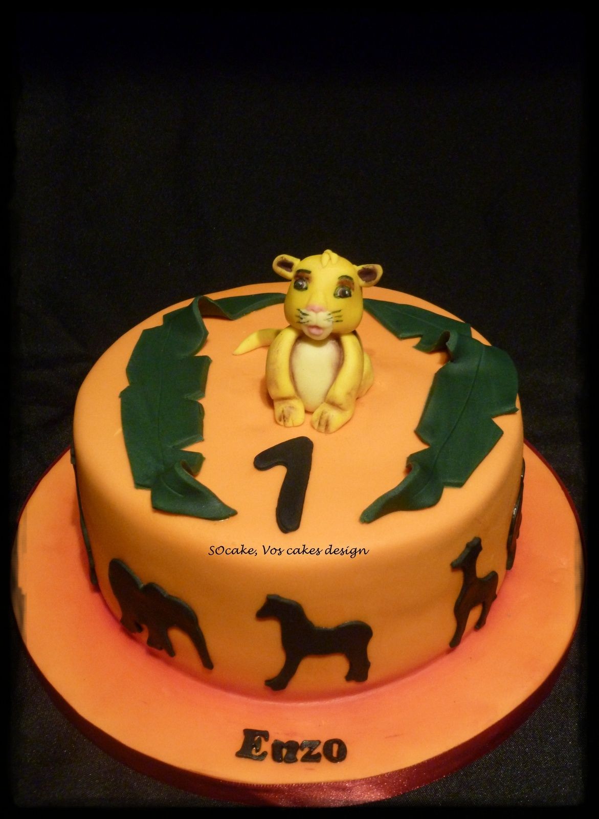Gâteau Simba Roi Lion SOcake Vos cakes design