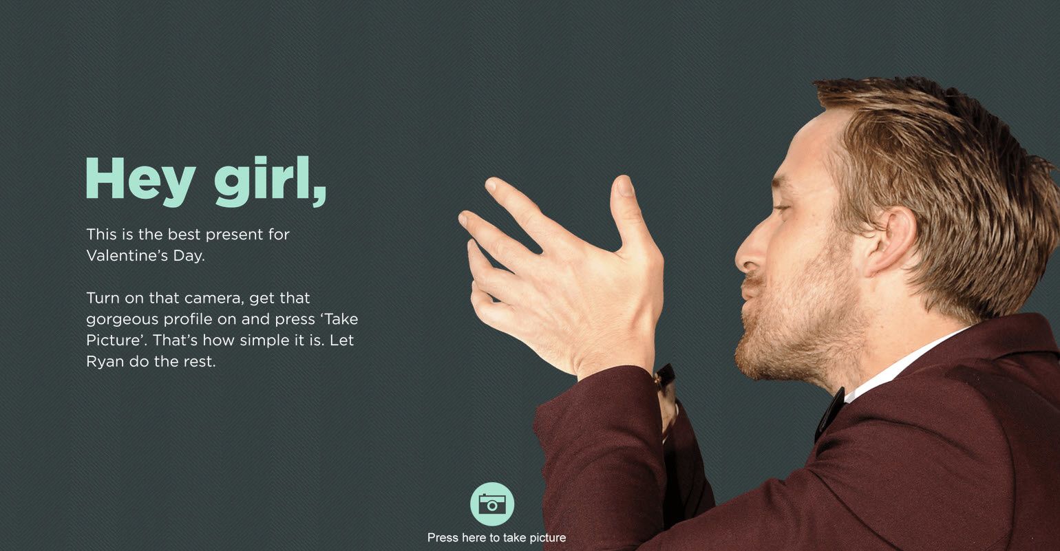Embrassez Ryan Gosling pour la Saint Valentin #kissingryan