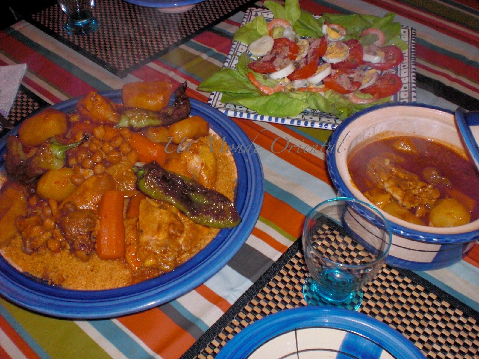 Couscous marocain au poulet et aux légumes recette couscous