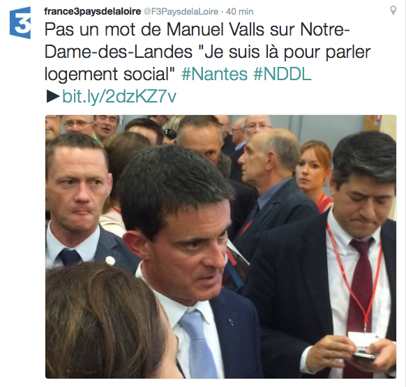 Manuel Vals à Nantes ... mais pas pour NDDL !