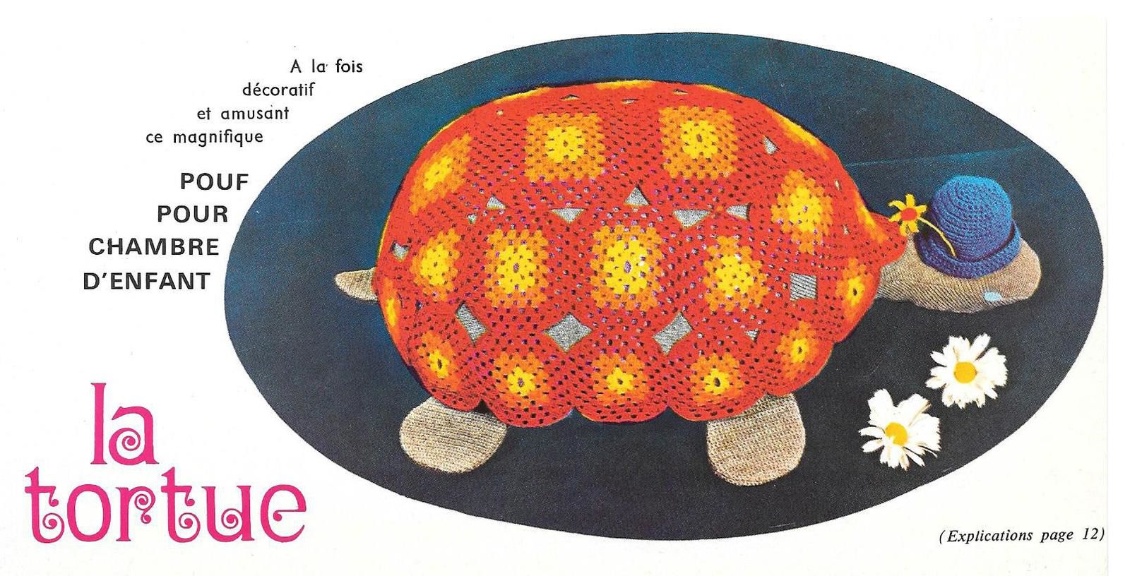 Une tortue-pouf pour chambre d'enfants -