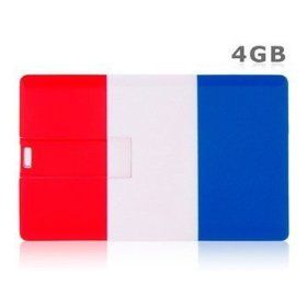 French flag in the shape of 4GB Card USB Flash Drive
