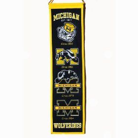 Michigan Wolverines NCAA Heritage'' Banner 8''x32'' Michigan Wolverines NCAA Heritage'' Banner 8''x