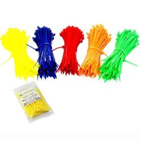 Zitrades 4" Assorted Cable Ties Red/Yellow/Blue/Gree... 500 Pack By Zitrades