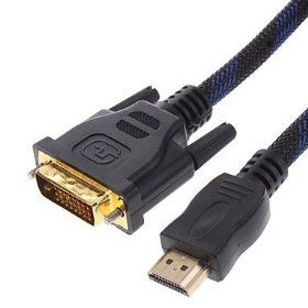 1.3v 24K gold plated HDMI to DVI Cable with Ferrite Cores support 1080P (1.8M)