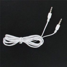 WHITE 3.5mm STEREO MINI PORT AUXILIARY AUDIO CABLE FOR HTC Vivid / Wildfire S