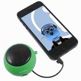 iTALKonline GREEN Rechargeable 3.5mm Capsule Speaker for Acer Iconia A110
