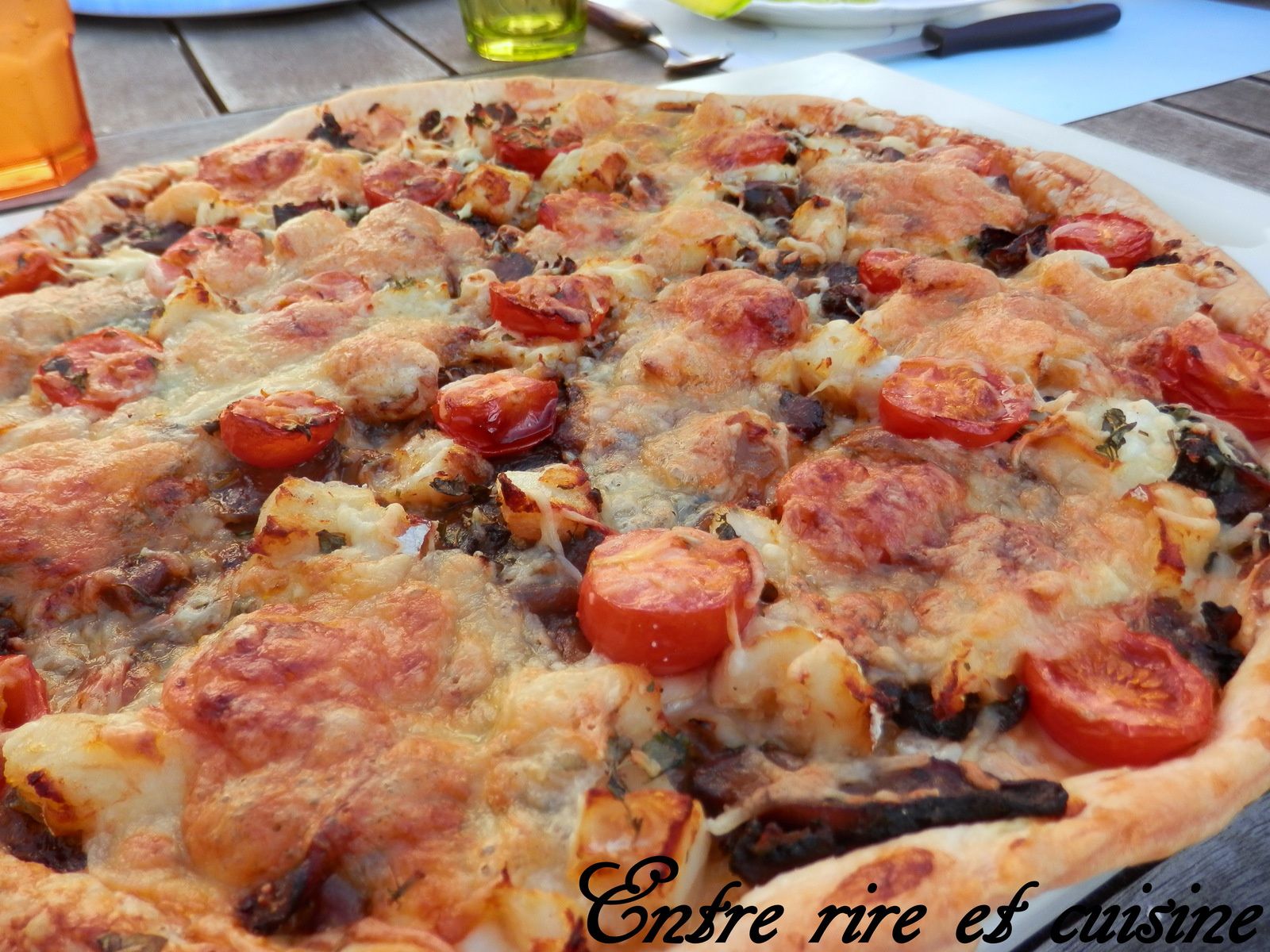 Tarte fine au Cabillaud, Tomates cerise, Champignons et Mozzarella + Proposition ECOPHIL