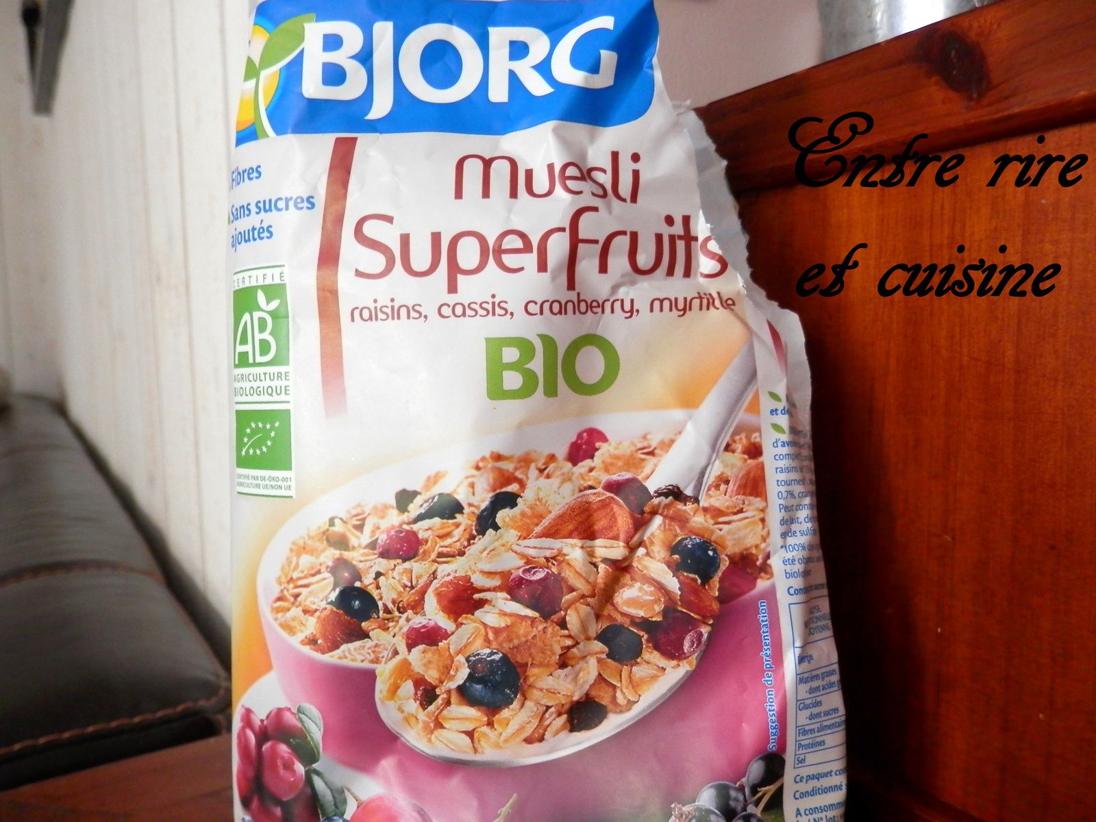 Bjorg Muesli superfruits raisin, cassis, cranberry, myrtille, bio 