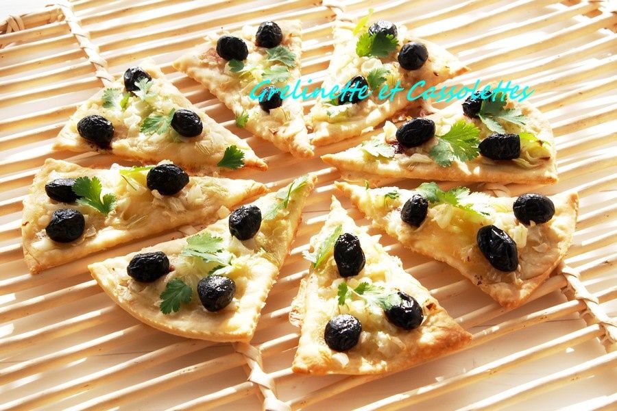 Tarte Aux Oignons Nouveaux Aux Olives Et A La Coriandre