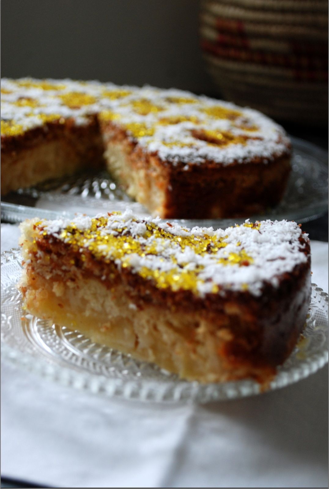 Gâteau aux pommes et noix de coco