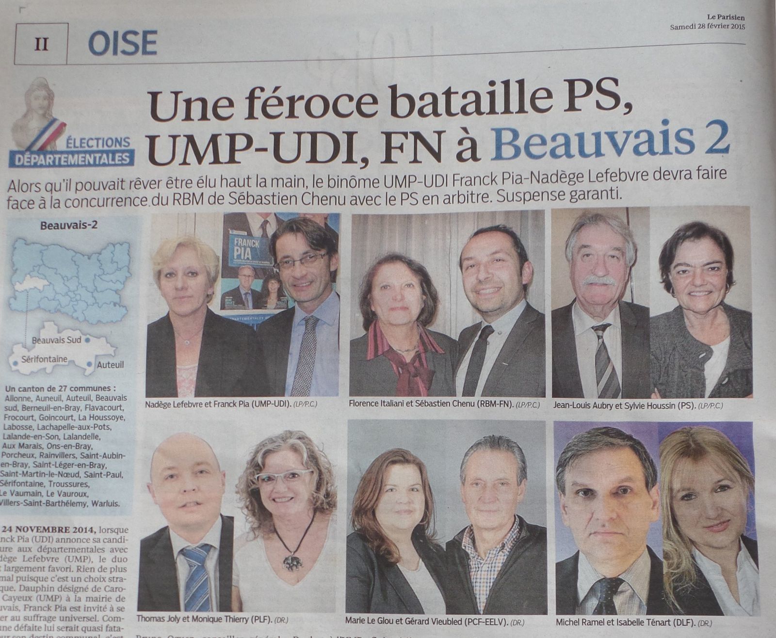 Article du Parisien sur le canton de Beauvais 2 Le blog politique de