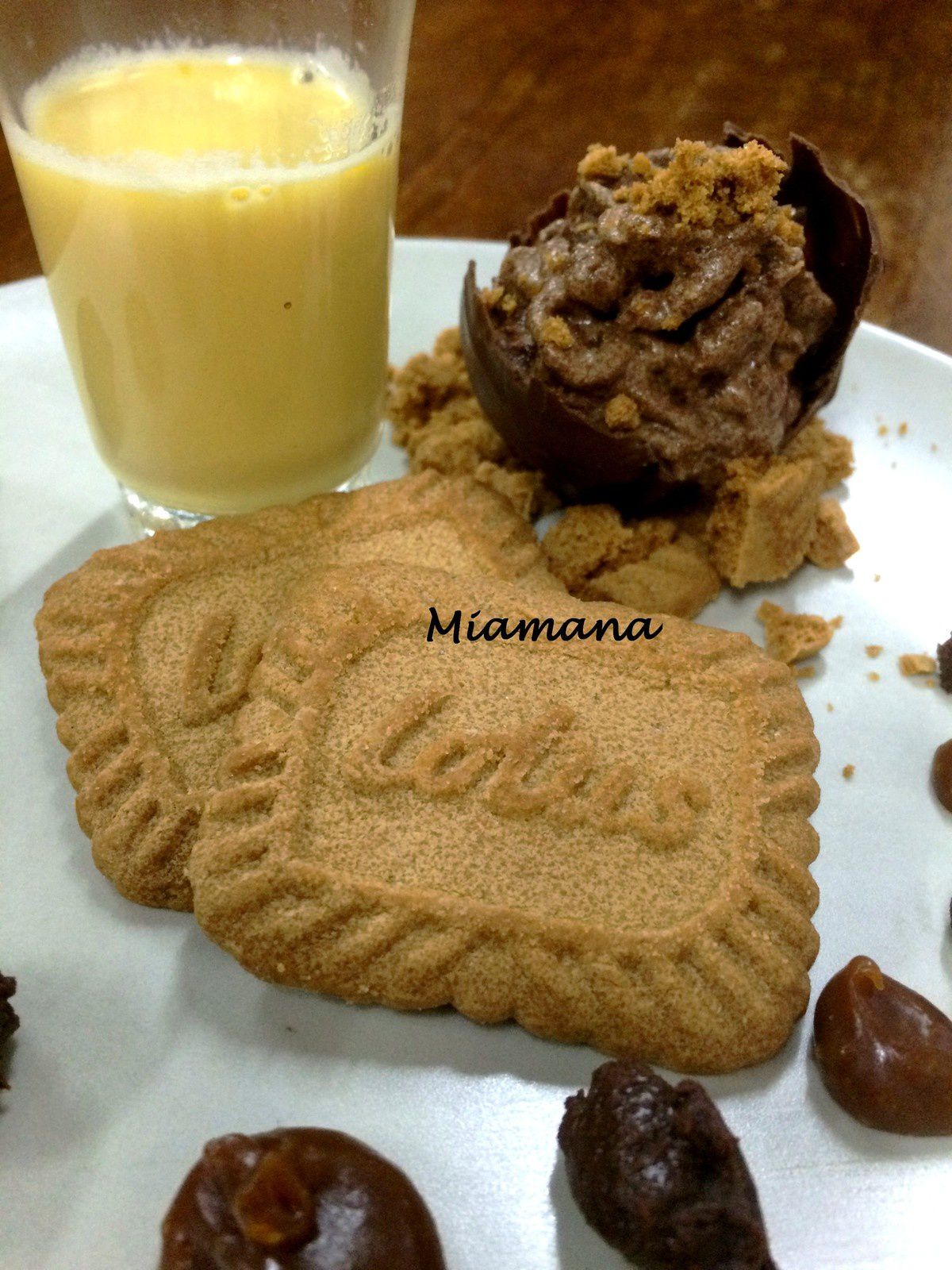 Dessert choco spéculos: "Faim de course..."