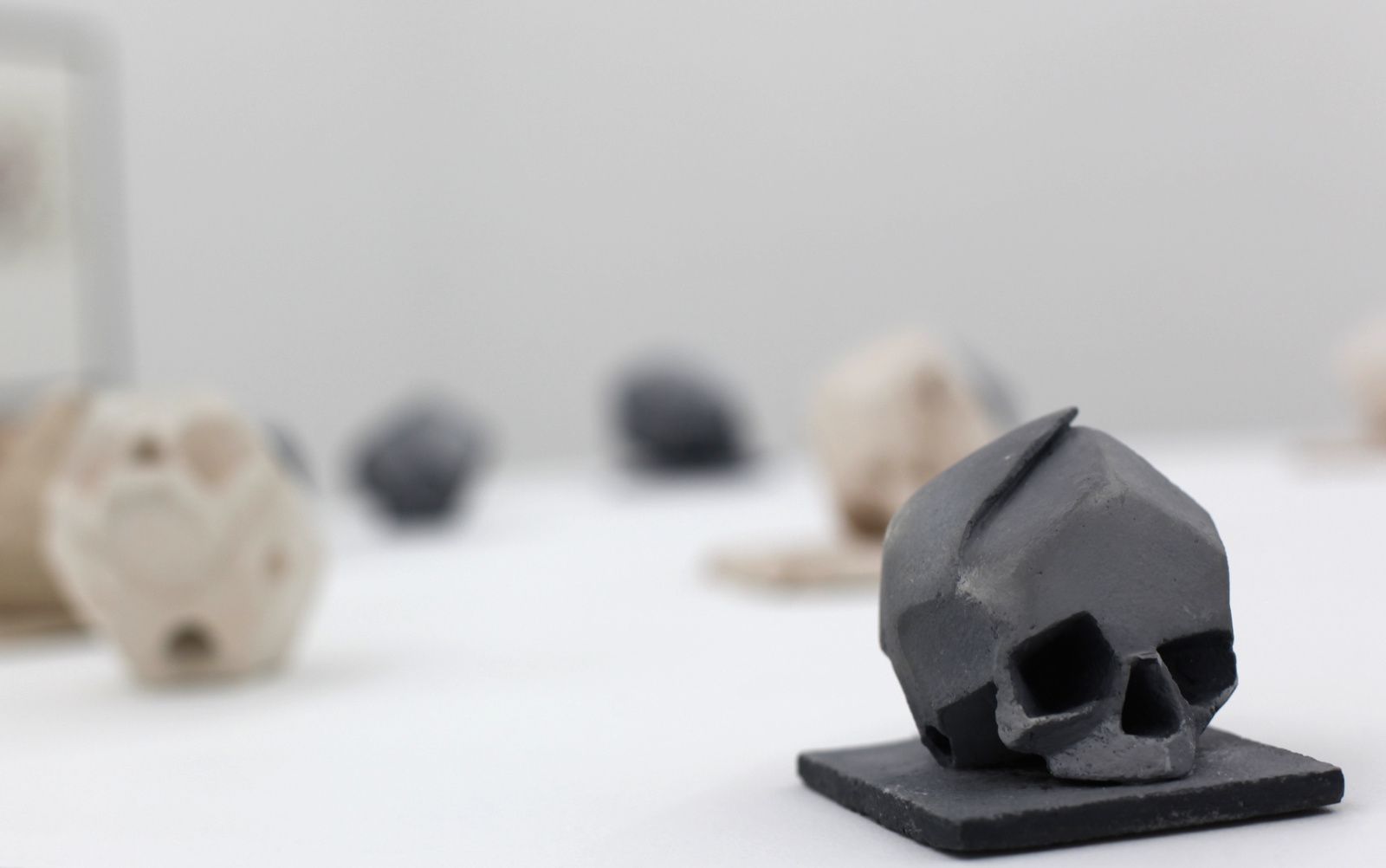Détail "Crânes embryonnaires", 2006 à 2013 de William Chattaway - Courtesy galerie DIX291 © Photo Éric Simon