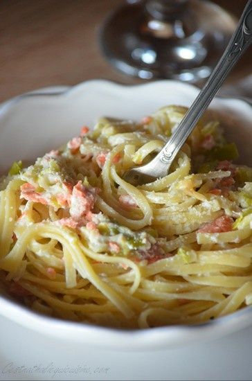 Linguines Aux Poireaux Et Saumon Fume Le Blog De C Est Nathalie