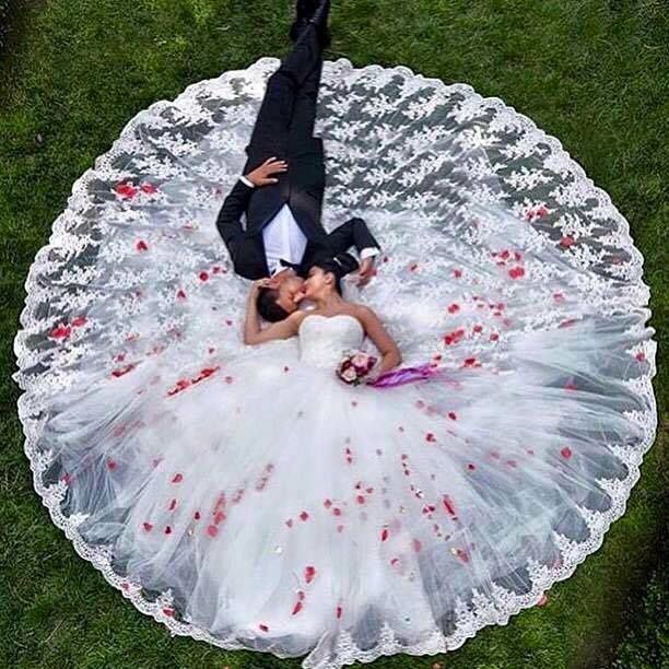 Photo de mariage avec reflet