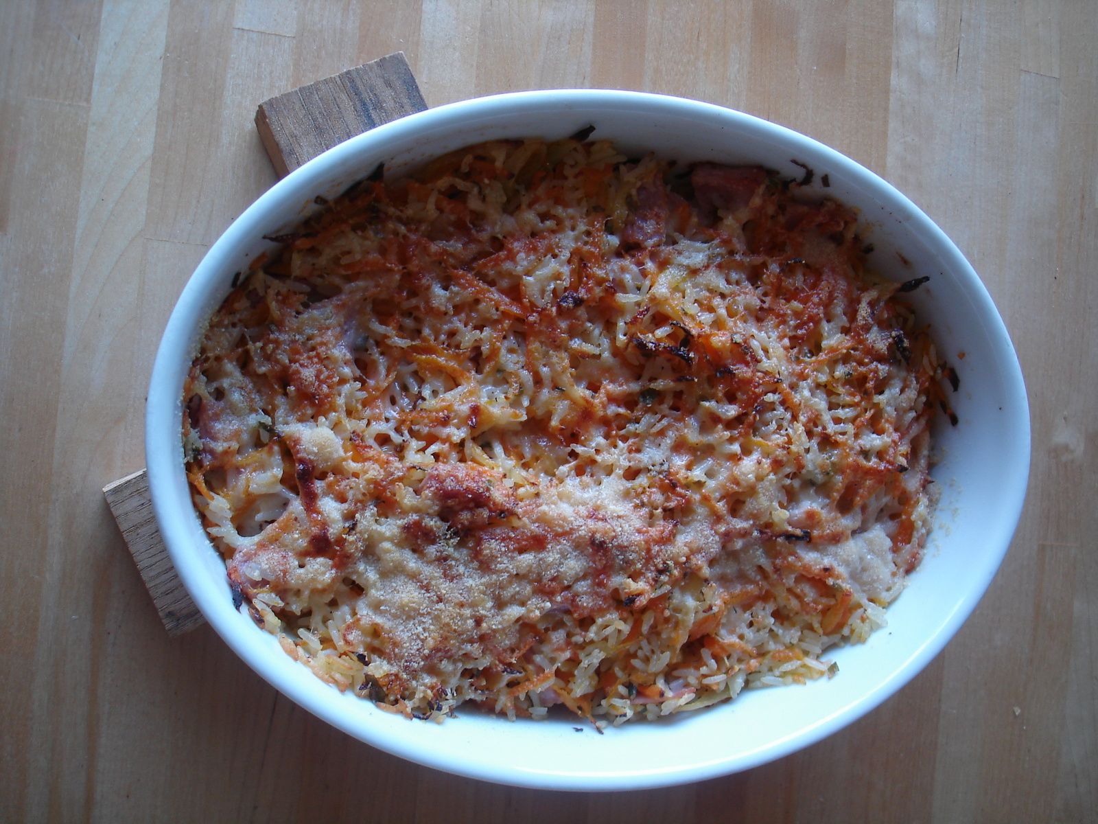GRATIN DE RIZ AUX CAROTTES
