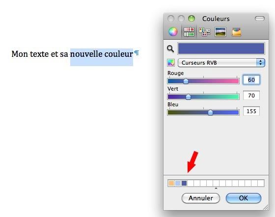 Comment créer des couleurs personnalisées sous word