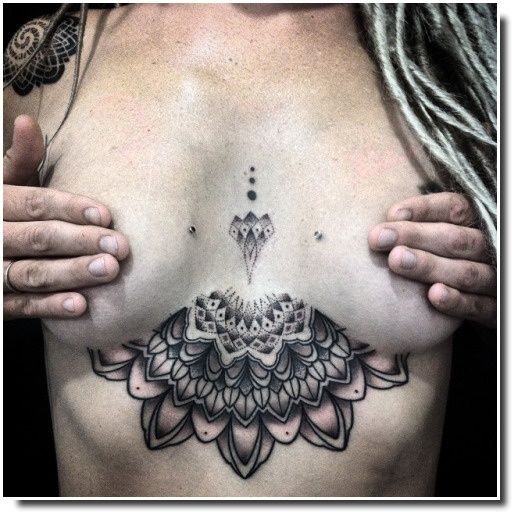 underboobs tattoo - tatouage sternum 