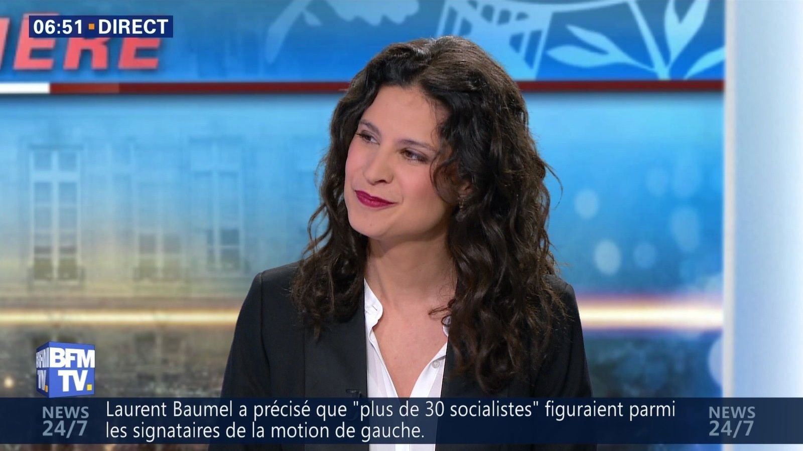 APOLLINE DE MALHERBE pour POLITIQUE PREMIERE du 2016 05 12 sur BFM TV