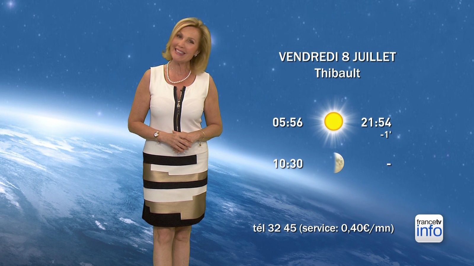 Présentatrice De La Météo Sur France 3 LA METEO de FABIENNE AMIACH le 2016 07 08 sur FRANCE 3 - vuesalatele le