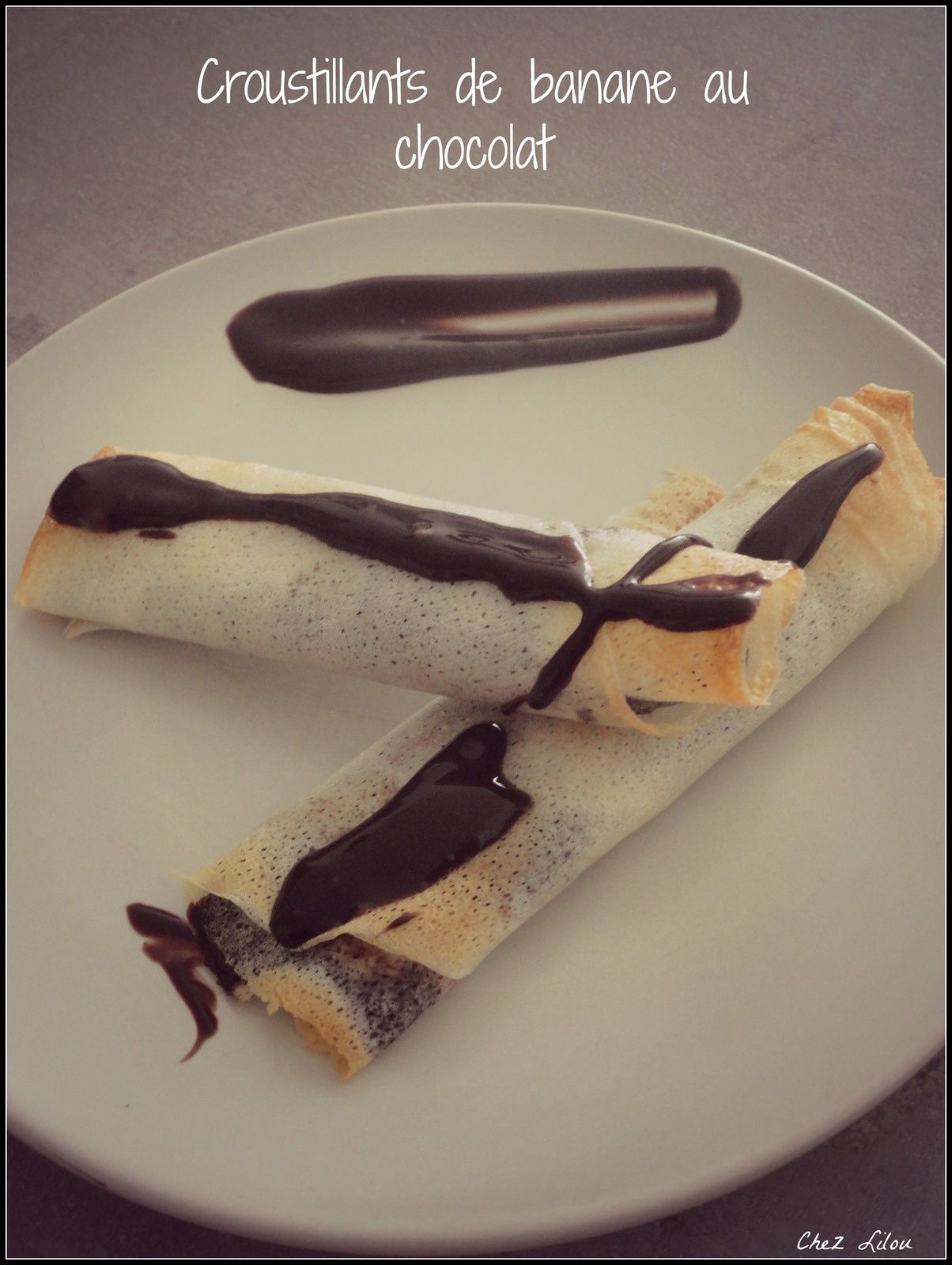 Croustillants de banane au chocolat
