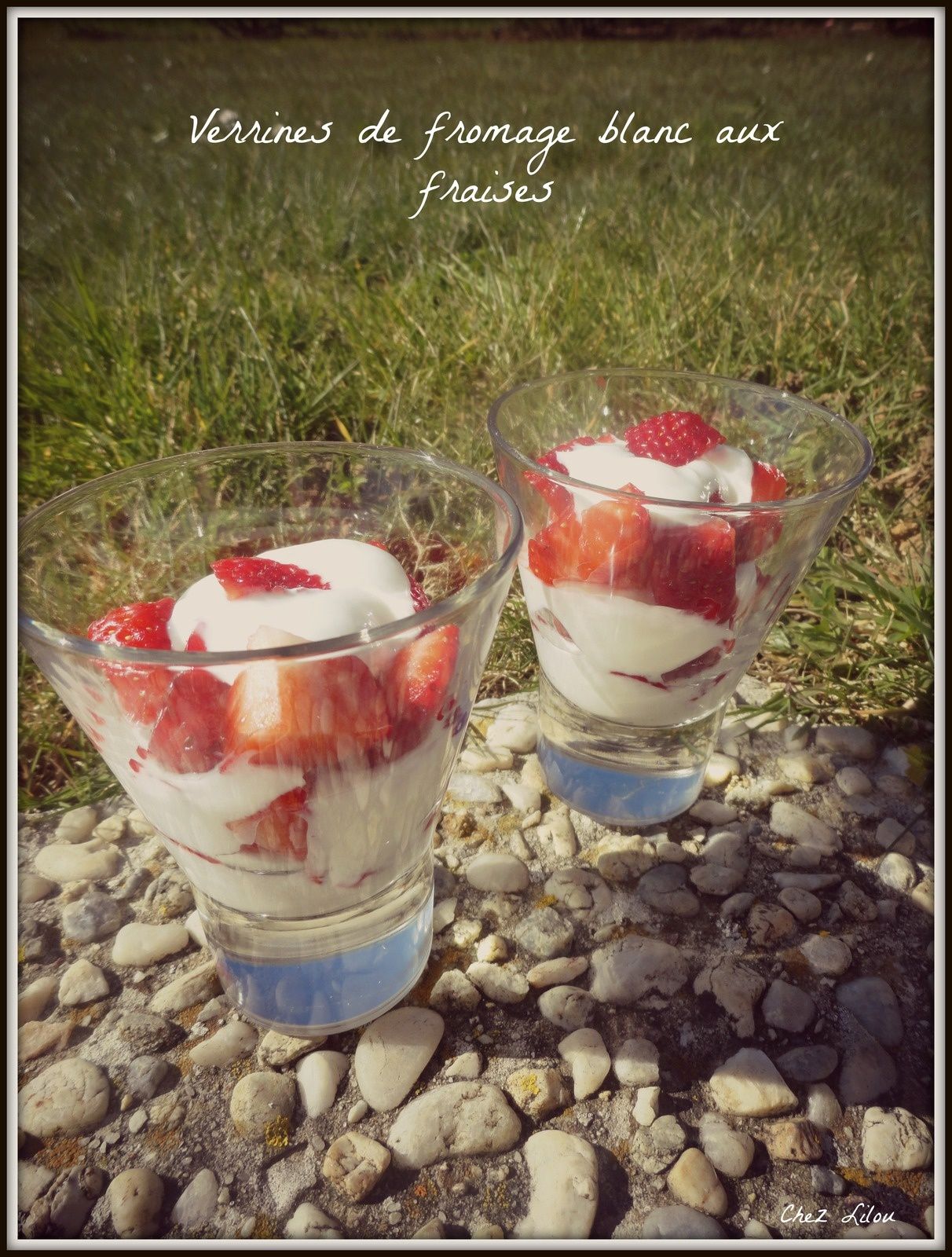 Verrines de fromage blanc aux fraises