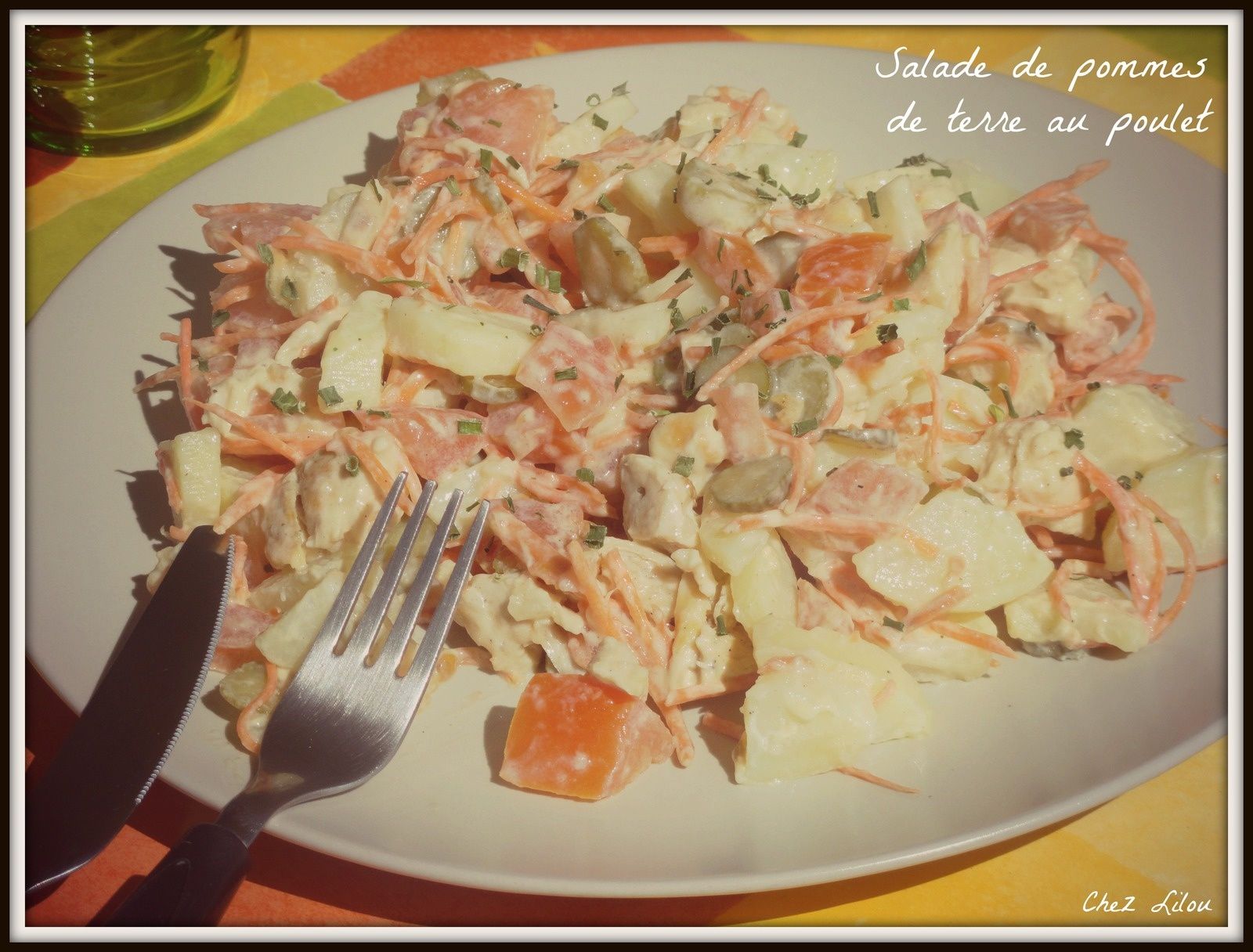 Salade de pommes de terre au poulet
