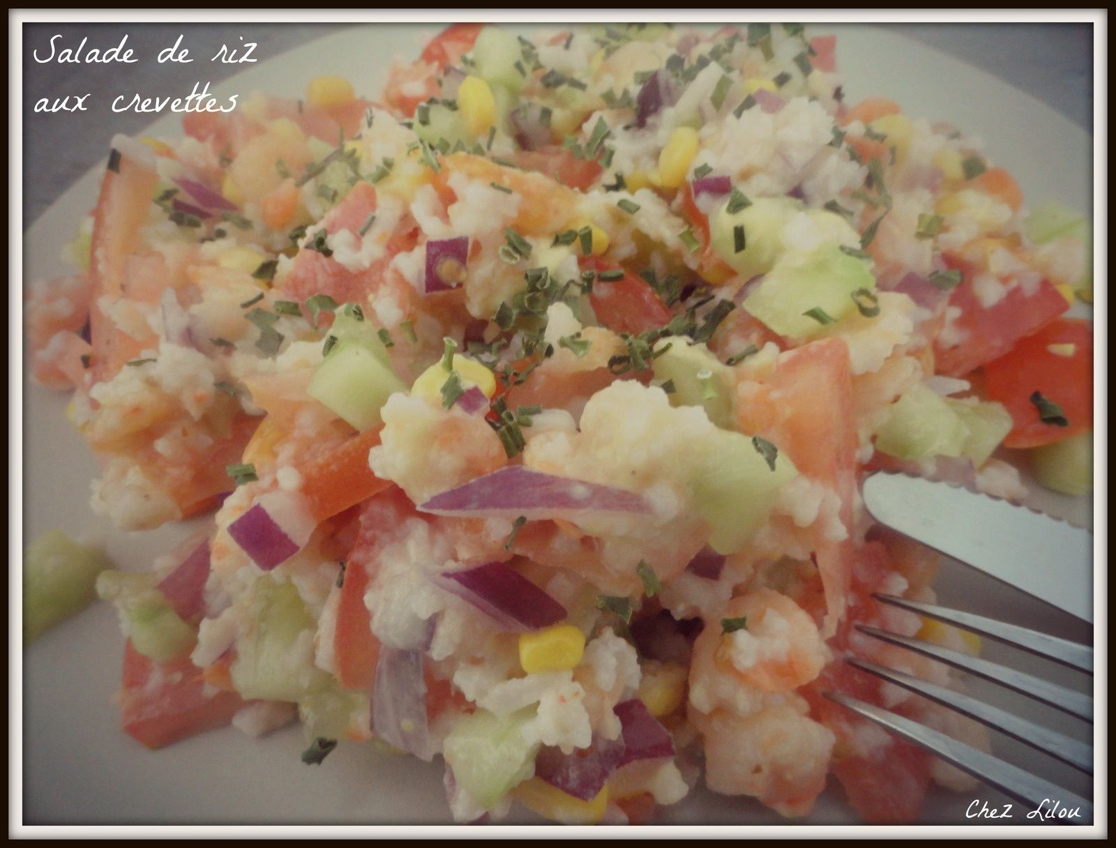 Salade de riz aux crevettes