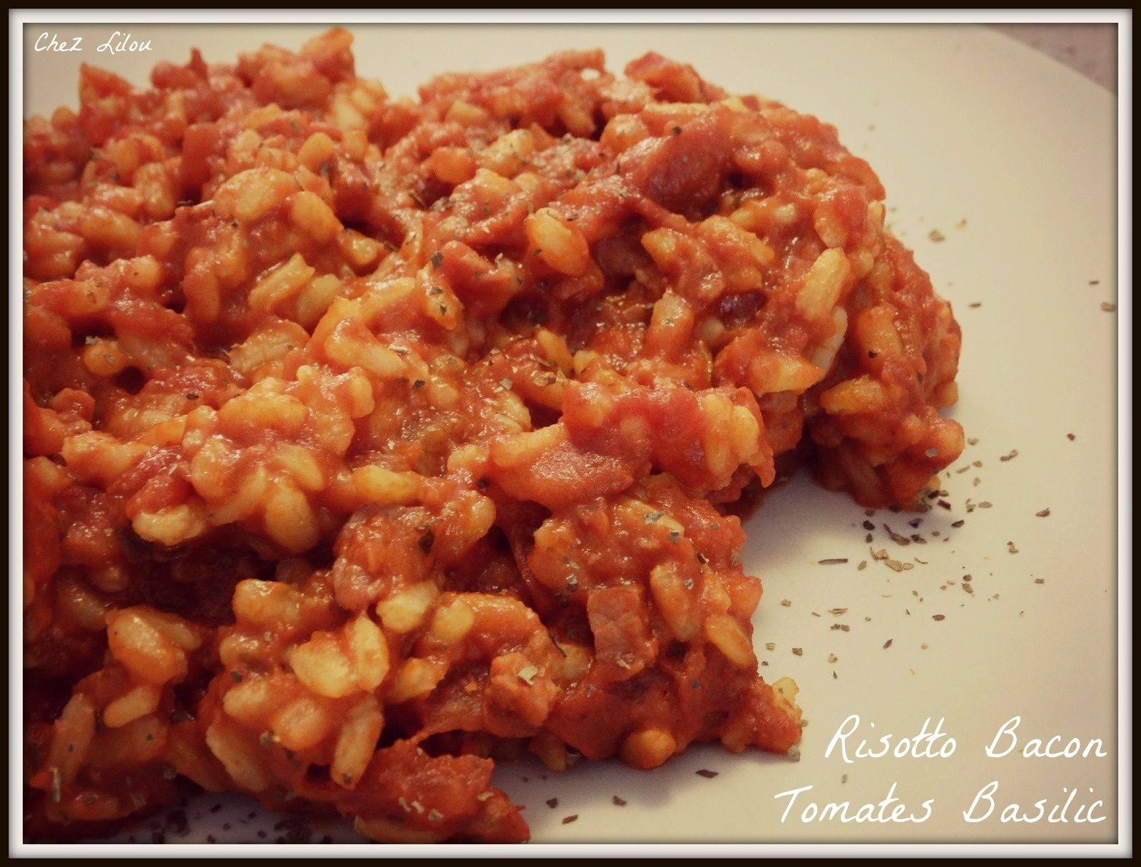 Risotto Bacon Tomates Basilic