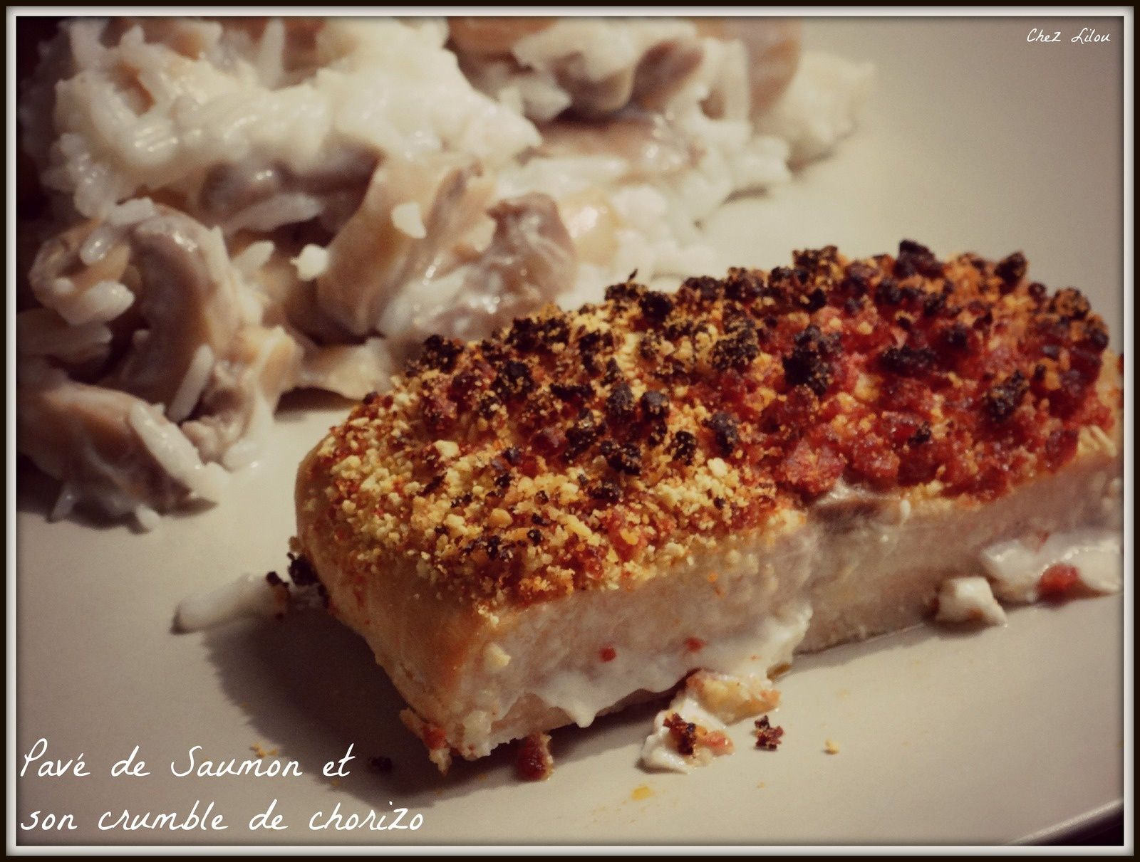 Pavé de Saumon Fumé et son crumble de chorizo