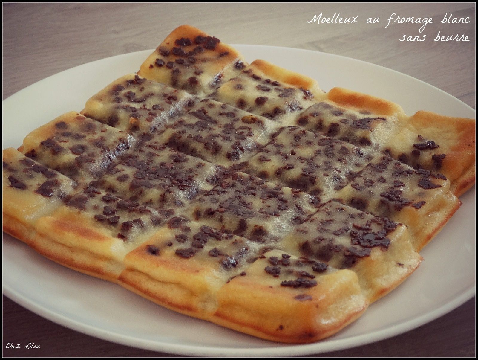 Moelleux au fromage blanc sans beurre