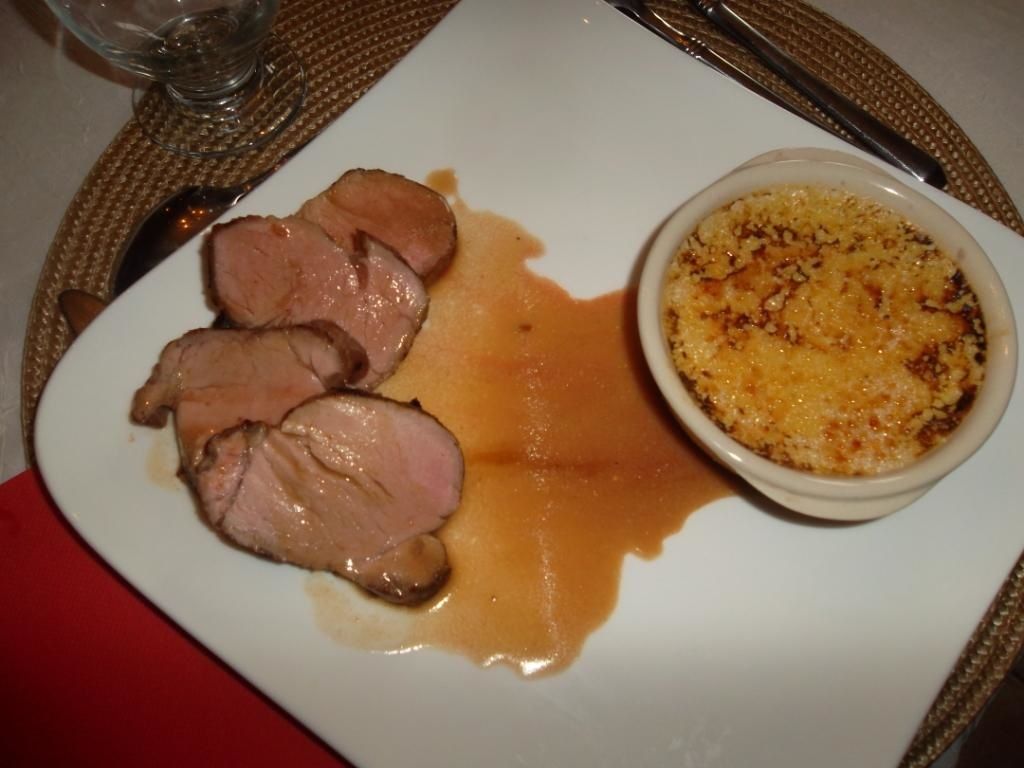 Filet mignon de porc cuisson basse température et sa crème brûlée d’endives Ma Cagouille