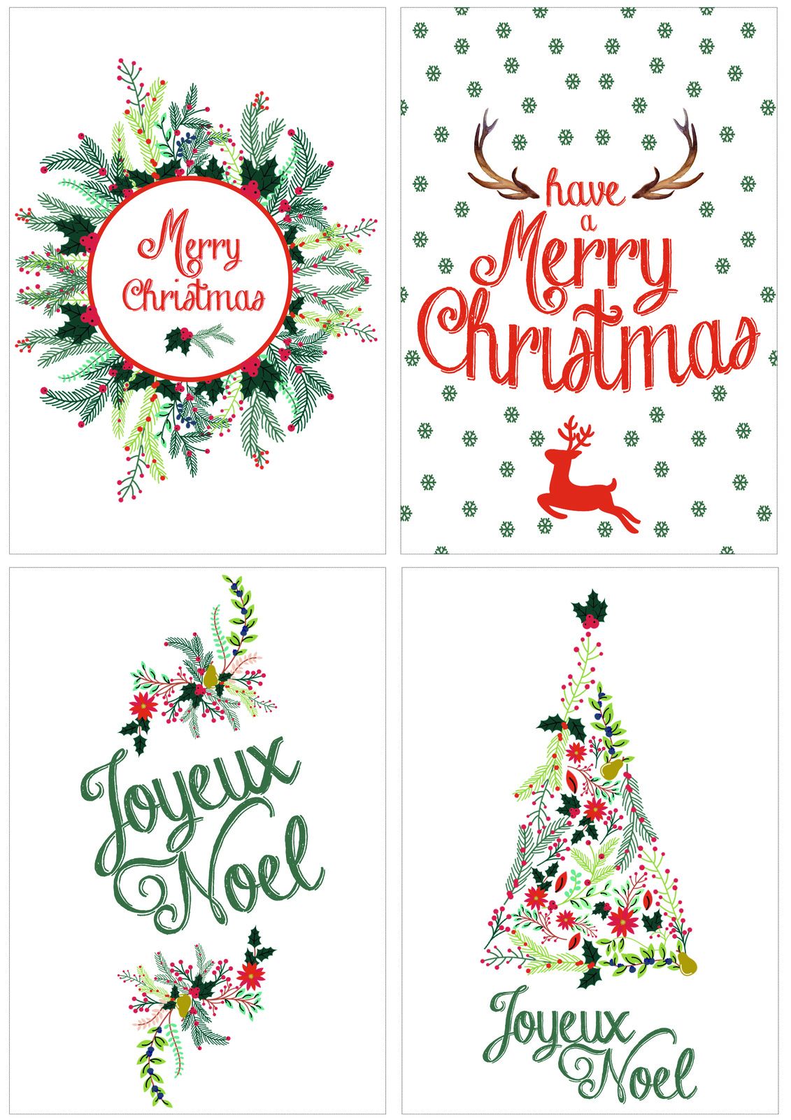 Cartes de Noël à télécharger - Chez elkalin.com