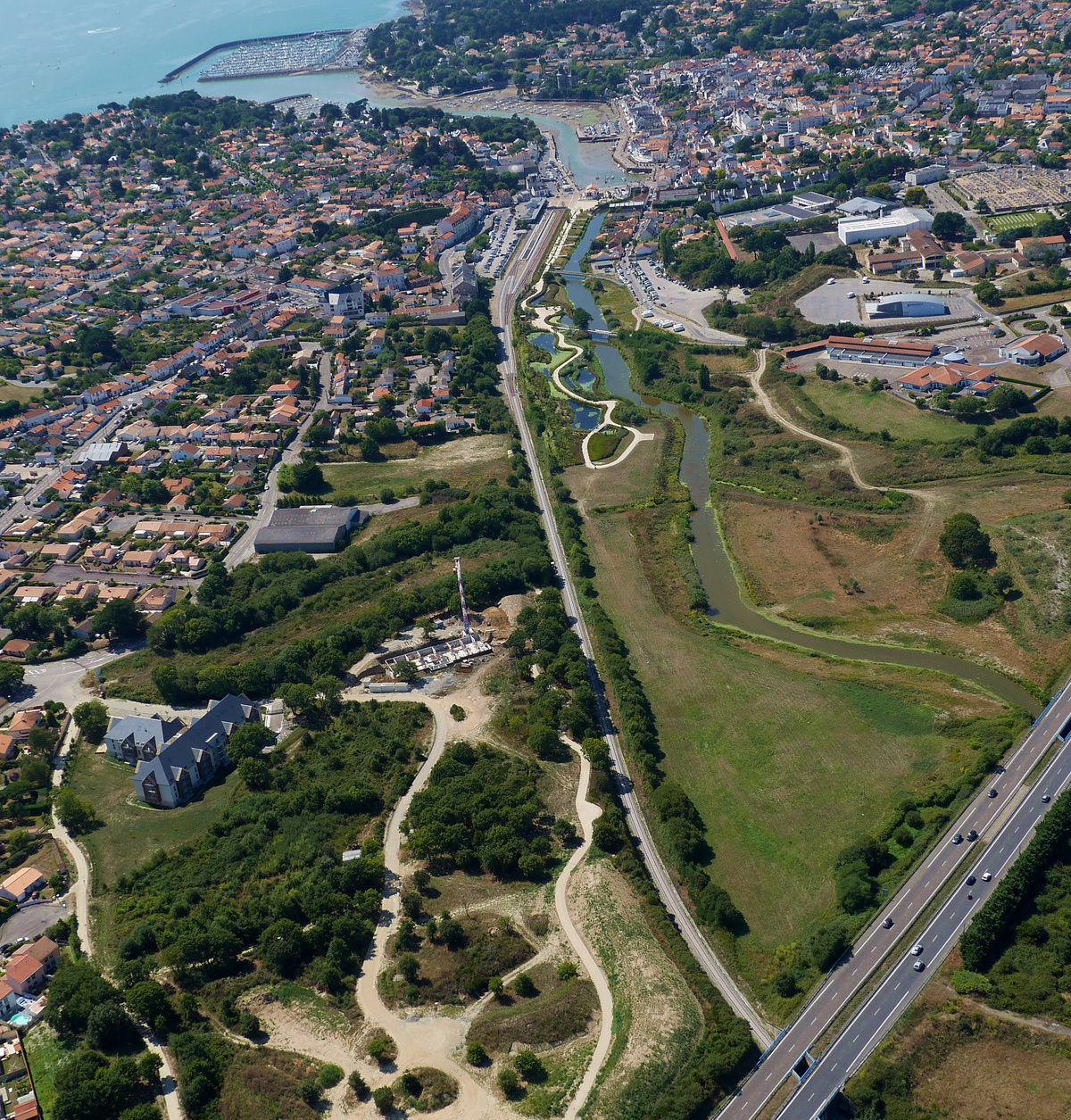 PORNIC Le parc de la ria vu d'hélico le blog alain Barré
