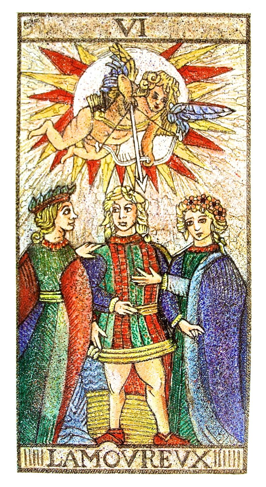 Le tarot de Marseille revisité/épisode 3 : L'heureuse lame de L'Amoureux. par Benjamin Gross