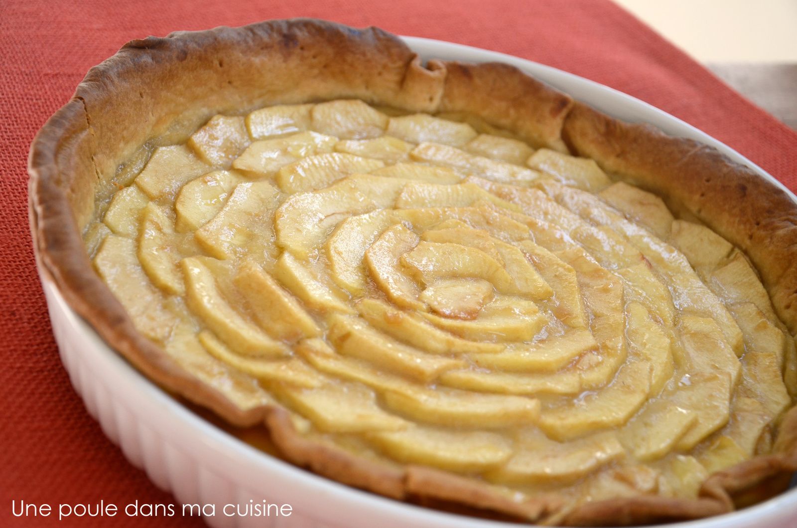 Tarte aux pommes presque confites et compote