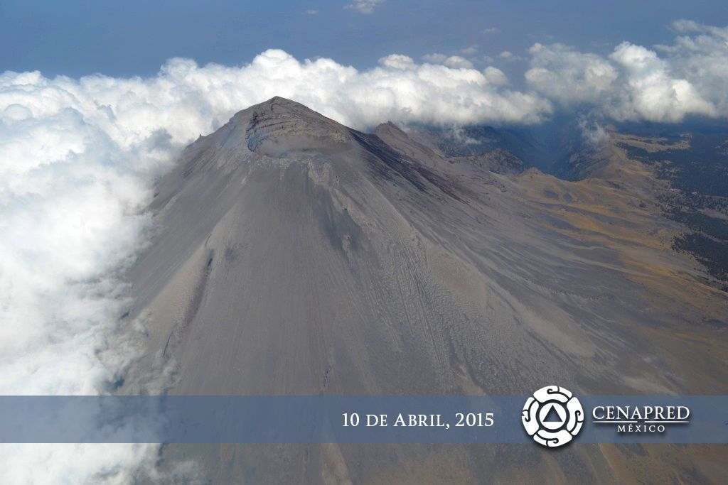 The top of the Popocatepetl 10.04.02015 - photo CENAPRED