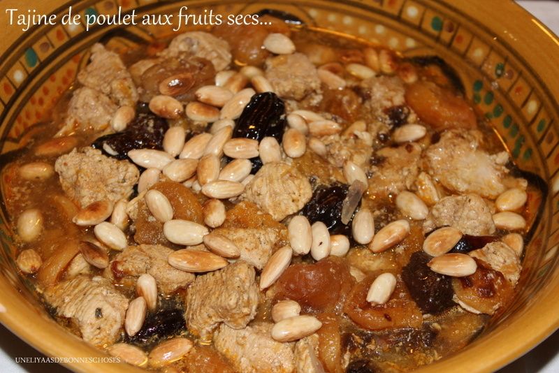 Tajine de poulet aux fruits secs(recette rapide!) UneLiyaasDeBonnesChoses
