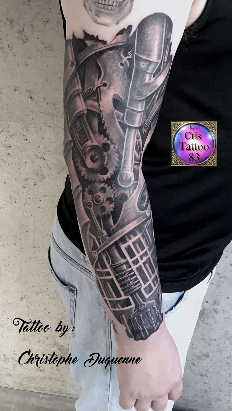 tatouage bras mecanique - CrisTattoo83