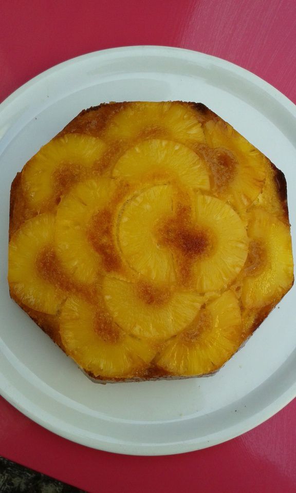 Gâteau renversé à l'ananas.