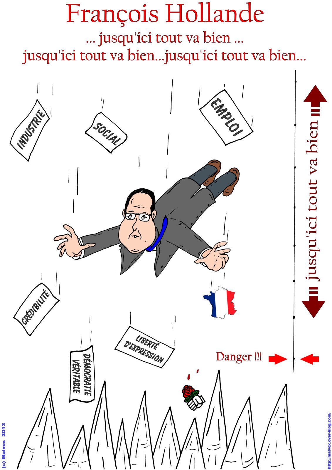 François Hollande « président » hors-sol. 