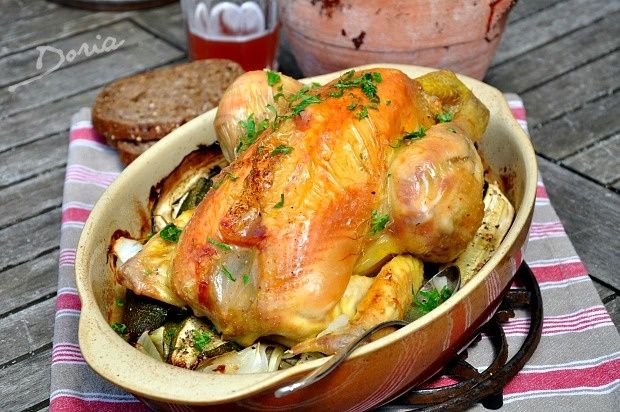 Poulet Roti Aux Legumes Confits La Cuisine De Doria