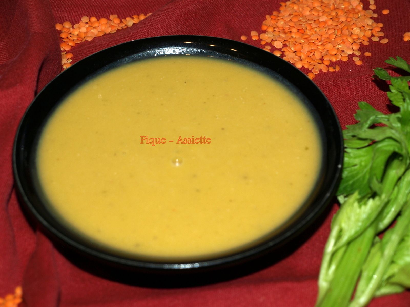 Velouté de butternut, lentilles corail et lait de coco (Recettes au  Companion ou pas ...) - Pique - Assiette