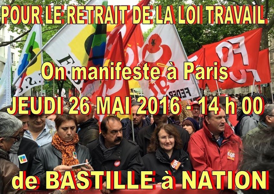 Paris : pour le 26 mai c'est à Bastille