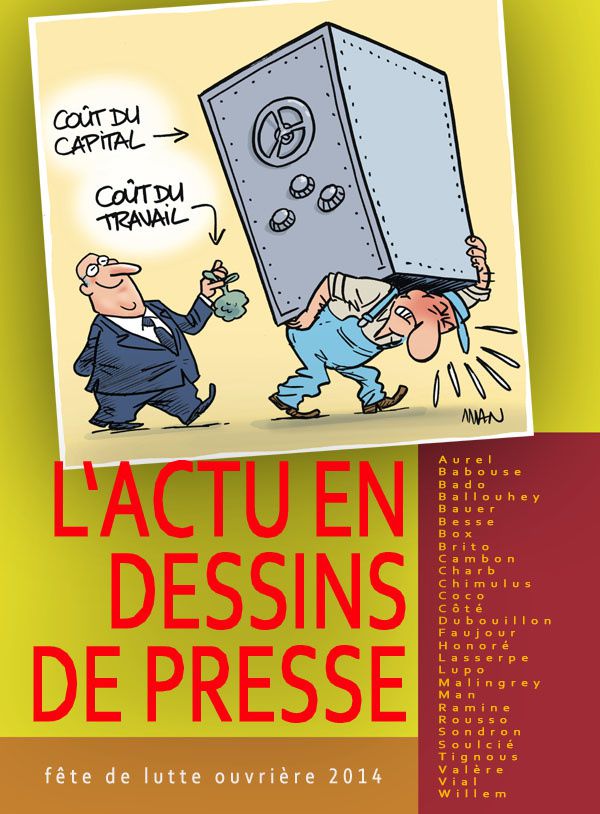 L'actu en dessins de presse : une exposition à la fête de Lutte Ouvrière